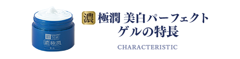 濃極潤美白パーフェクトゲルの特長